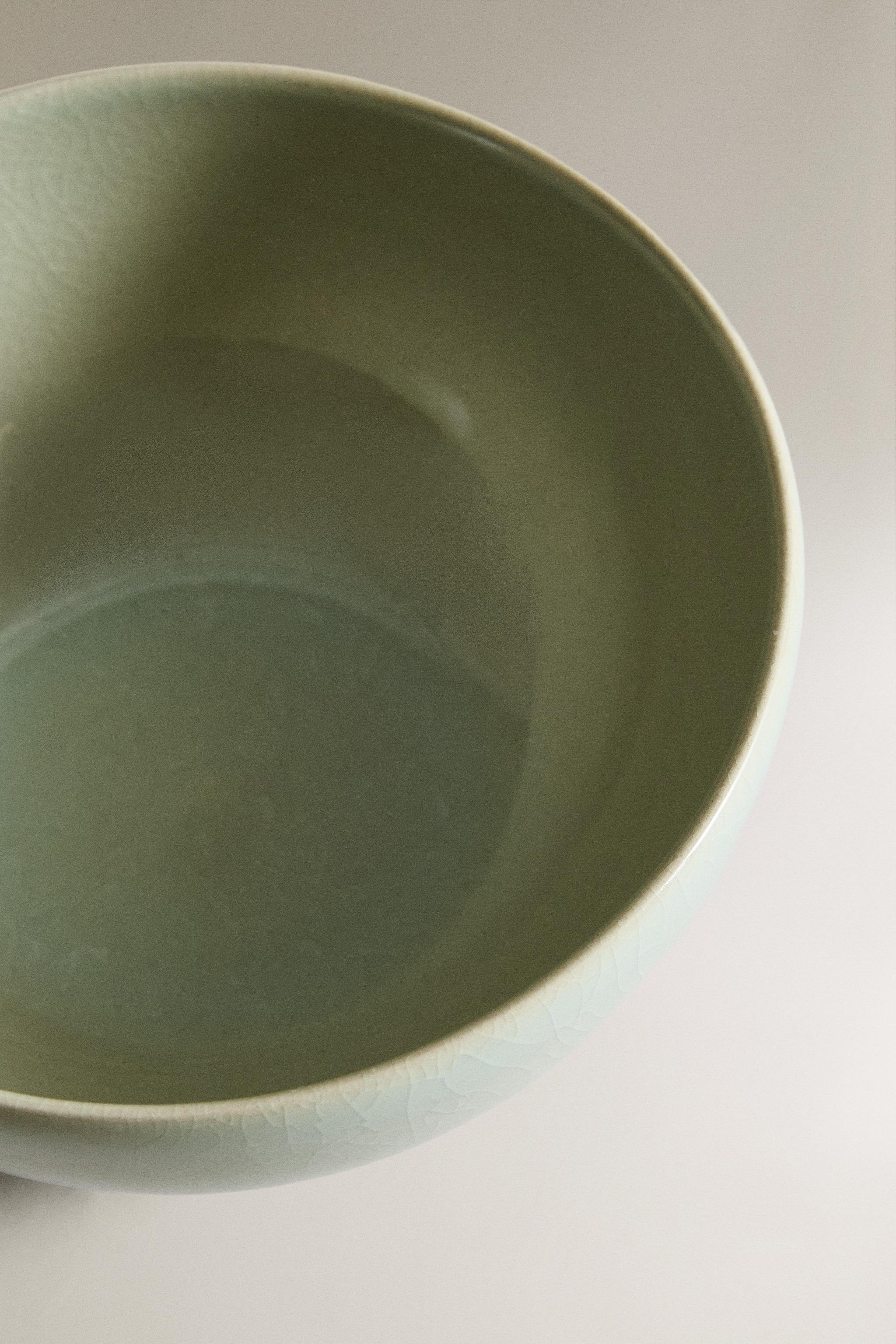 ENAMELED STONEWARE BOWL